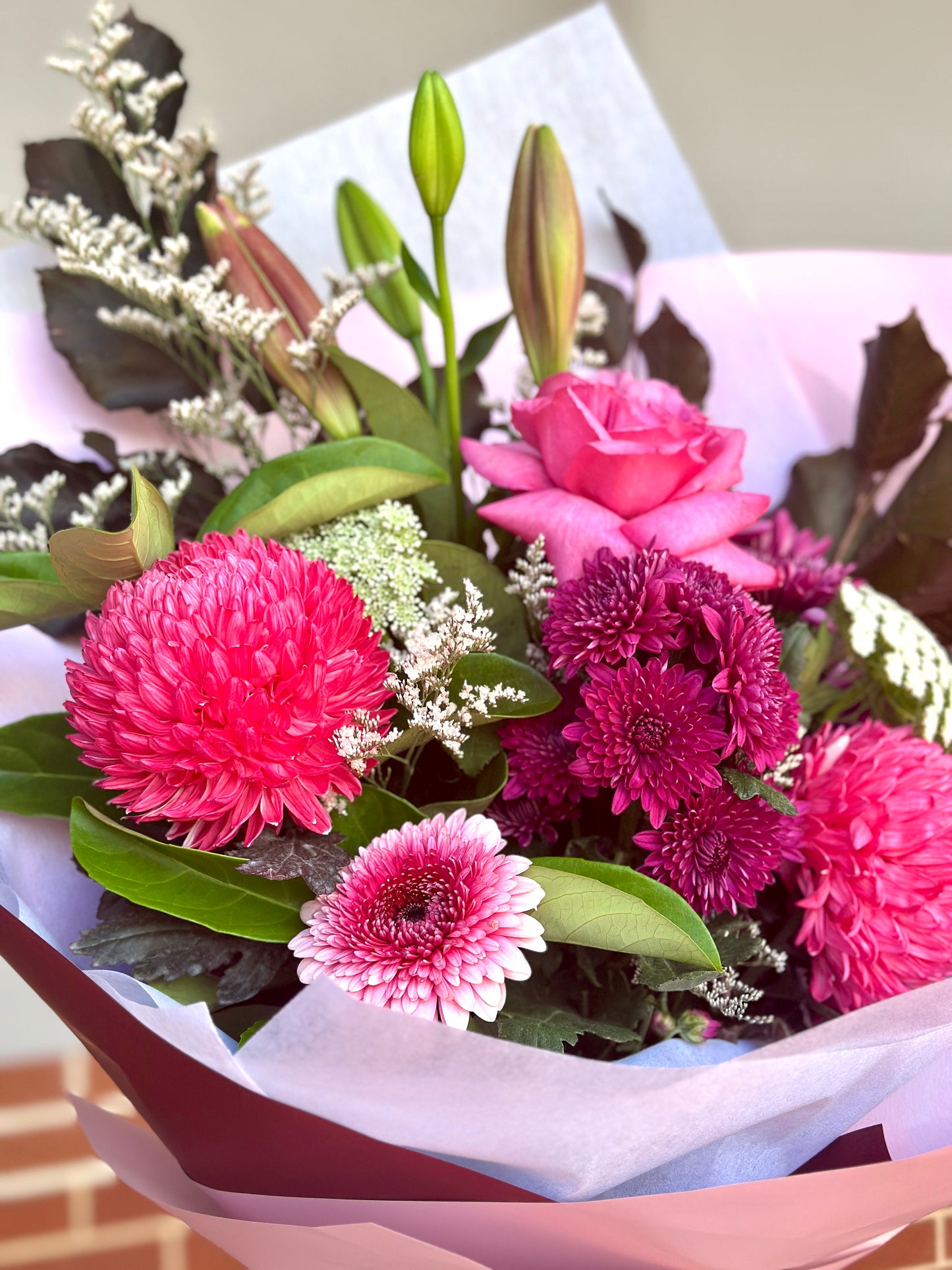 Fresh Flowers with Ceramic Vase - $150.00