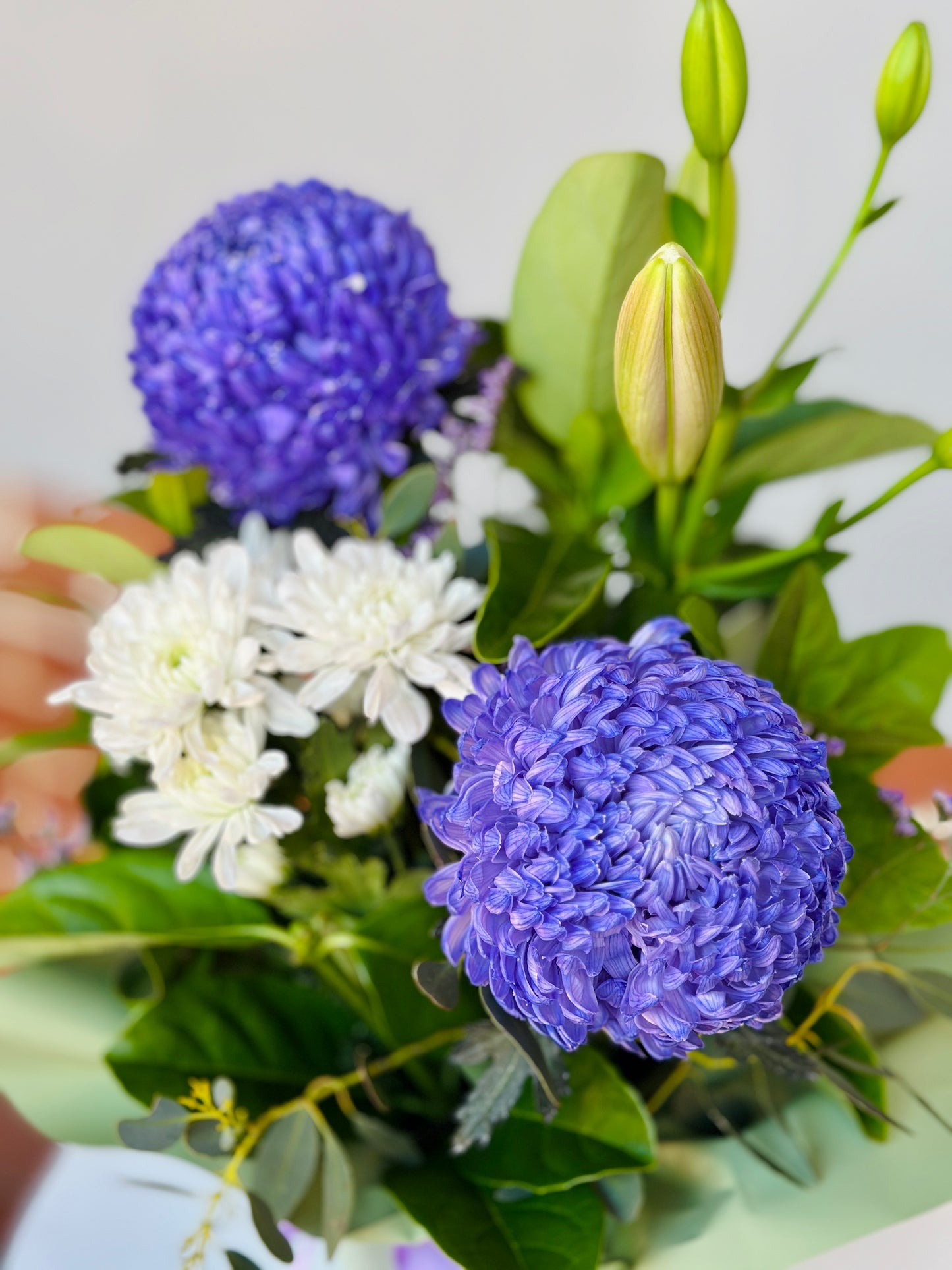 Fresh Flowers with Ceramic Pot - $65.00