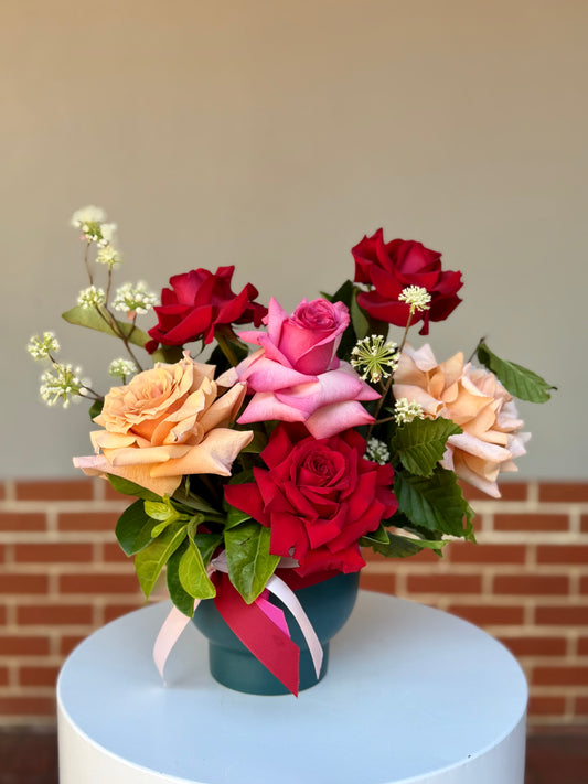 "Thinking of You" - Gorgeous Roses with Vase