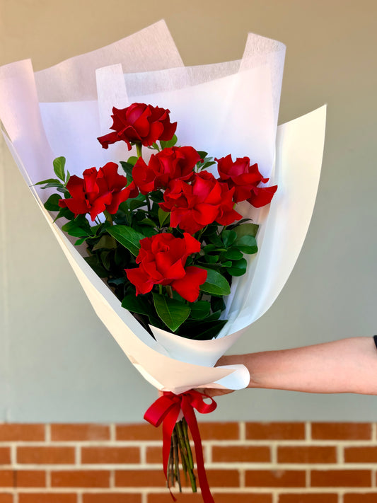 "Red Romance" - Long Stem Half Dozen Red Roses