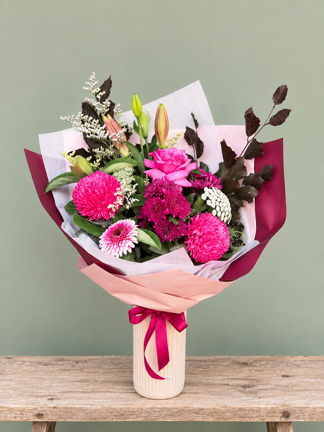 Fresh Flowers (in Ceramic Vase)