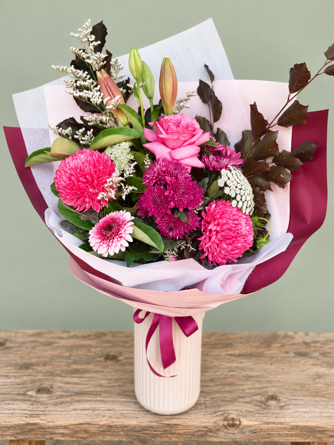 Fresh Flowers (in Ceramic Vase)