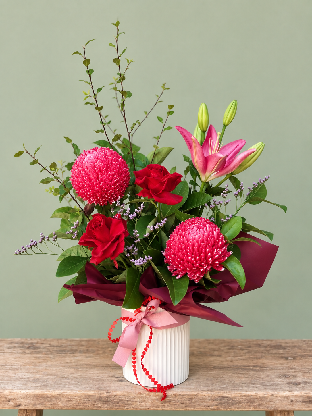 Fresh Flowers (in Ceramic Pot)