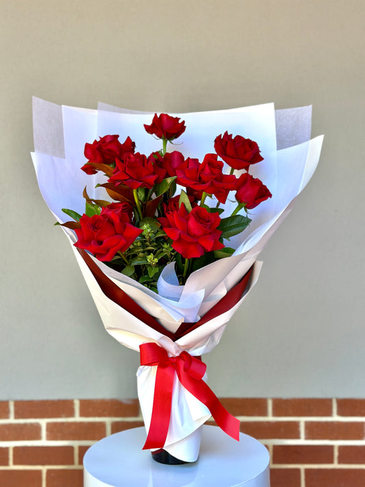 Red Roses front view full