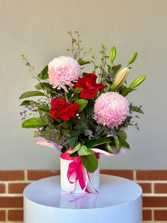 Ceramic Pot of Flowers - $89.00