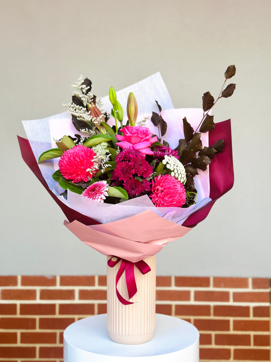 Fresh Flowers with Ceramic Vase - $150.00