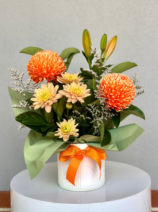 Fresh Flowers with Ceramic Pot - $65.00